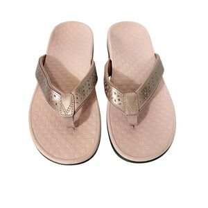 Vionic Pink Blush Metallic Thong Sandals